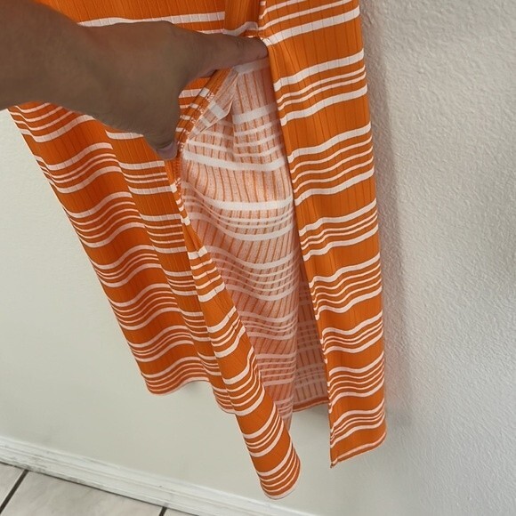Jolie and Joy womans XL striped orange dress - Picture 7 of 12